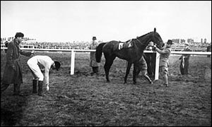 Devon Lock at the Grand National 1956